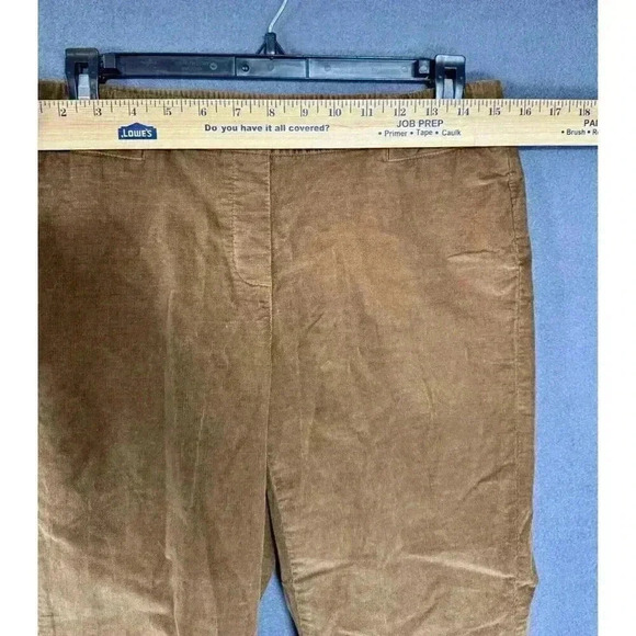 J. Jill Corduroy Pants Womens 8P Brown Dark Camel Pull On Stretch Ankle Ponte - Picture 9 of 10